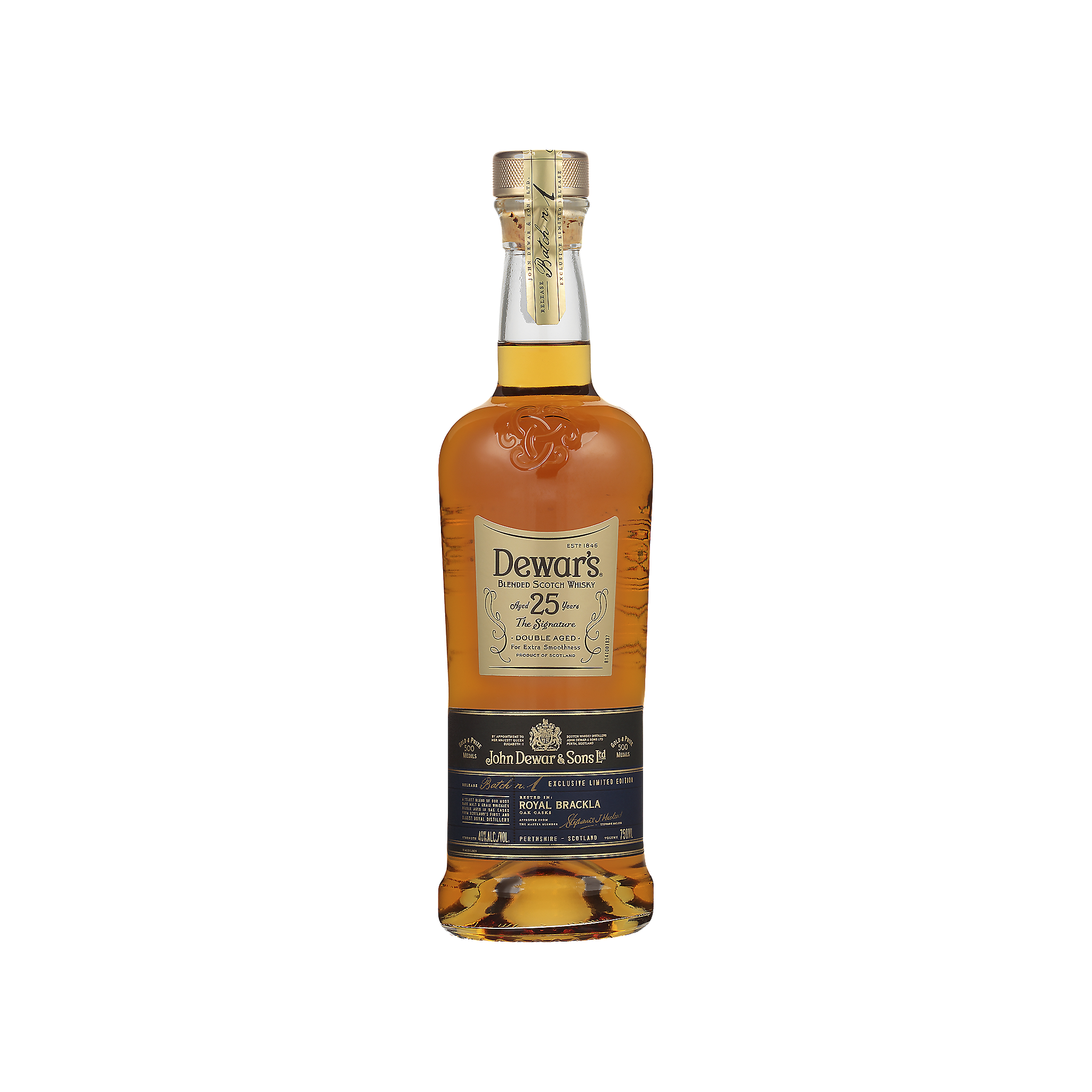 Dewar's Blended Scotch The Signature Double Aged 25 Year Whiskey