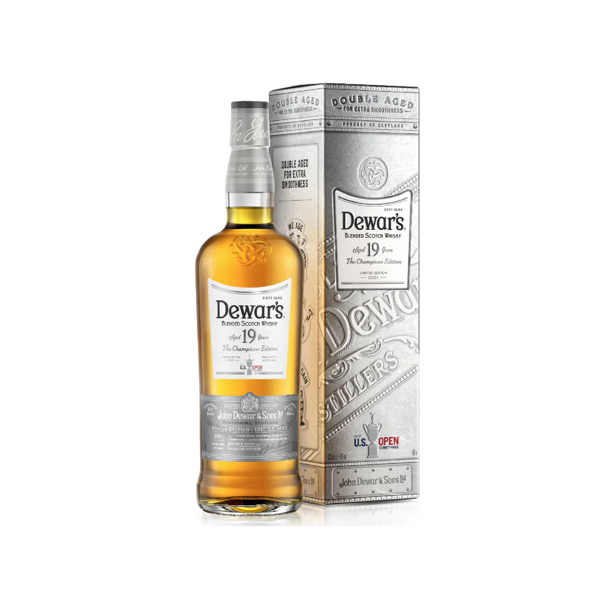 Dewar's Blended Scotch The Champions Edition 123rd U.S. Open Limited Edition 19 Year Whiskey